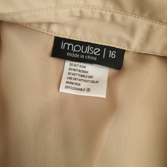 Impulse Sheer Sleeveless Shirt Size 16 - Picture 8 of 11